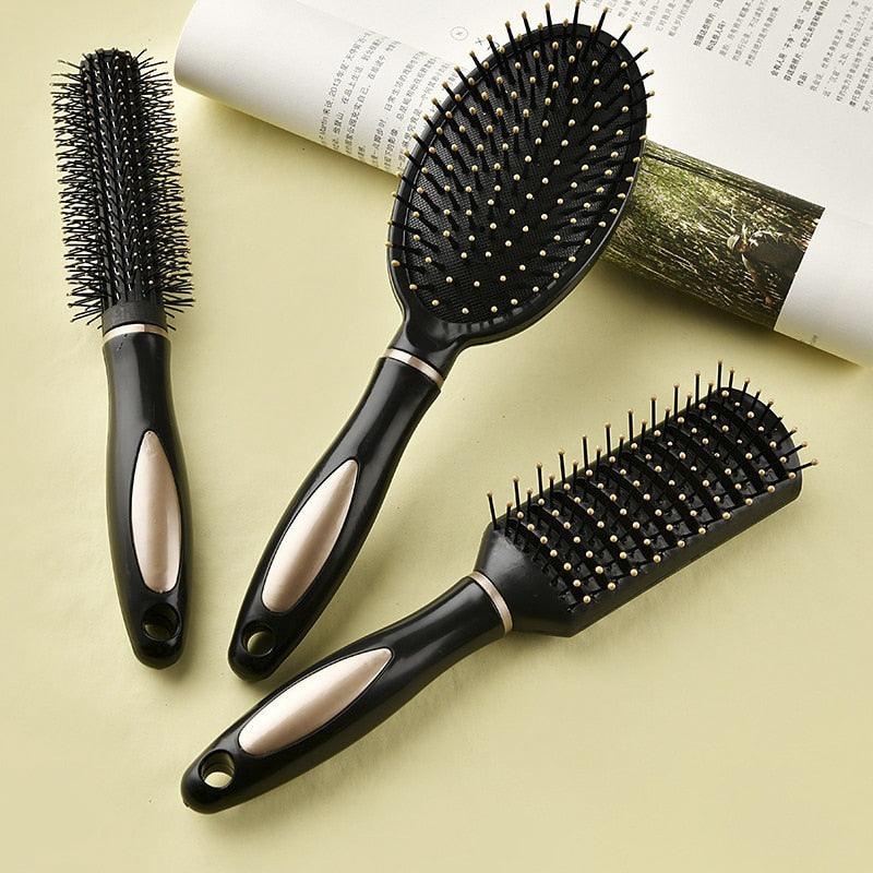 Escova de cabelo plástico - FLORESDOCERRADO